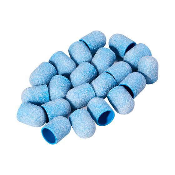Exo Slipkappa Rund Med 13 mm Blå Extra Grov #60 till nagelslip - 20-pack