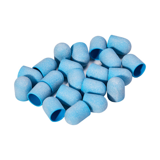 Exo Slipkappa Rund Med 13 mm Blå Extra Fin #220 till nagelslip - 20-pack