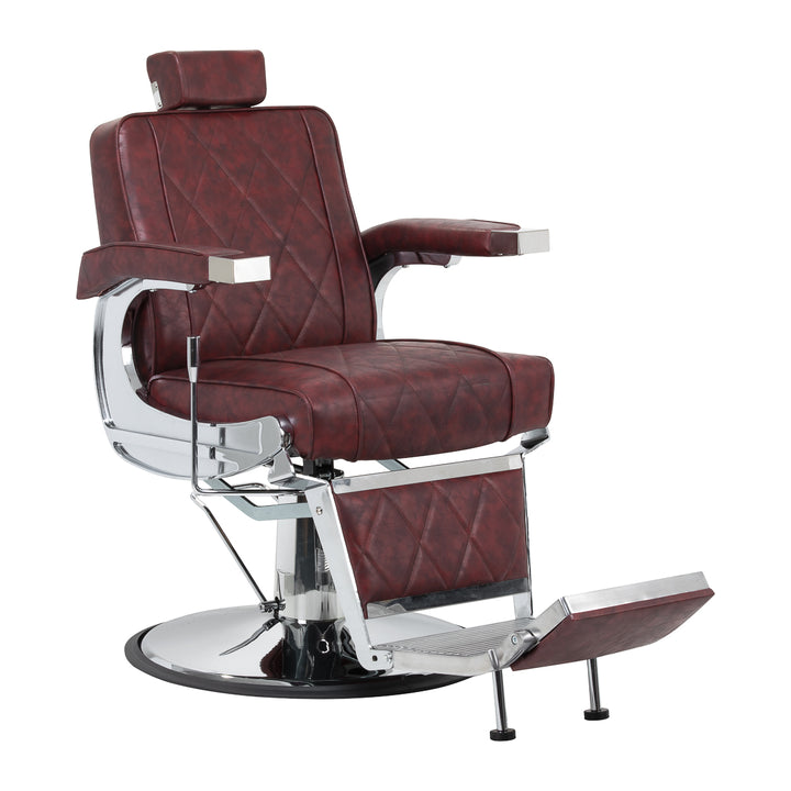 Barberarstol Hair System BM88066 Bordeauxröd