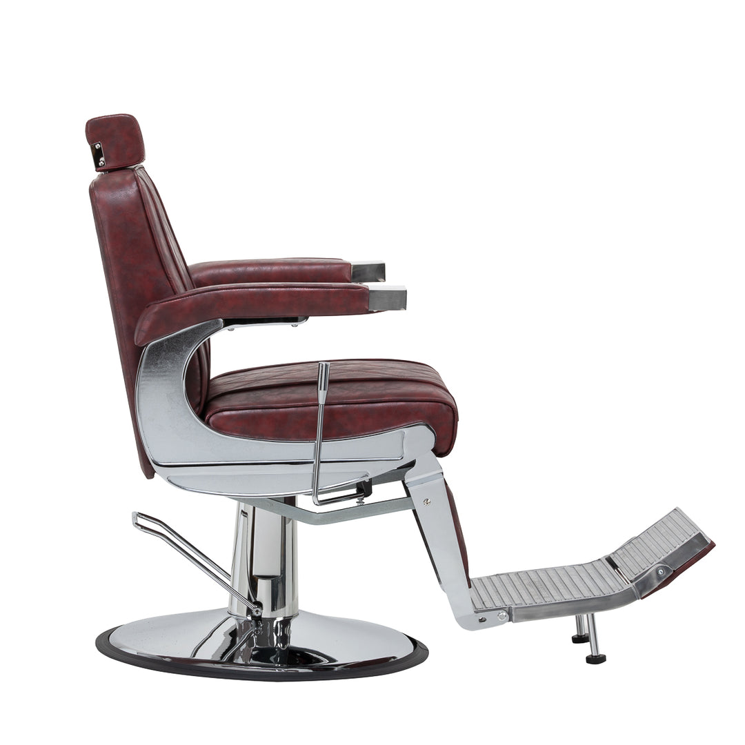 Barberarstol Hair System BM88066 Bordeauxröd - bild 2