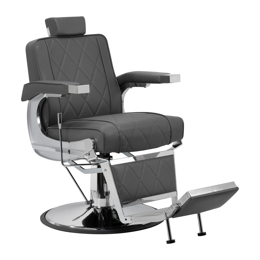 Barberarstol Hair System BM88066 - Grå