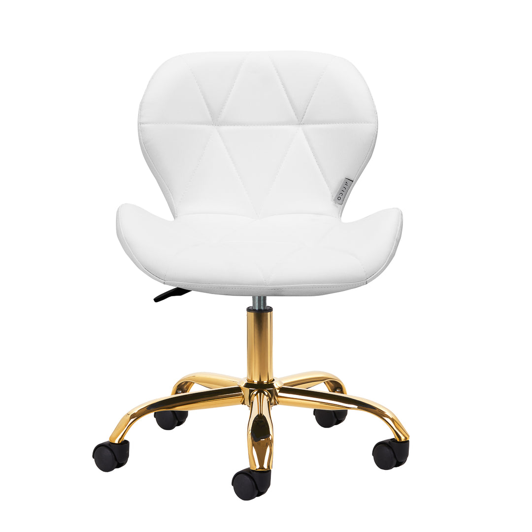 Taburett med hjul 4Rico QS-06 - Guld/Vit - bild 2