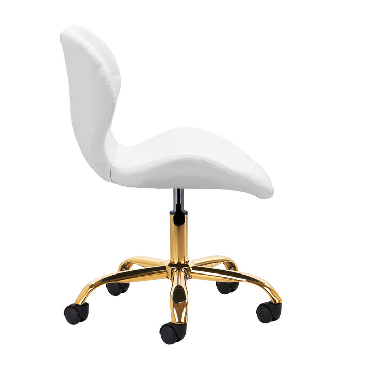 Taburett med hjul 4Rico QS-06 - Guld/Vit - bild 3