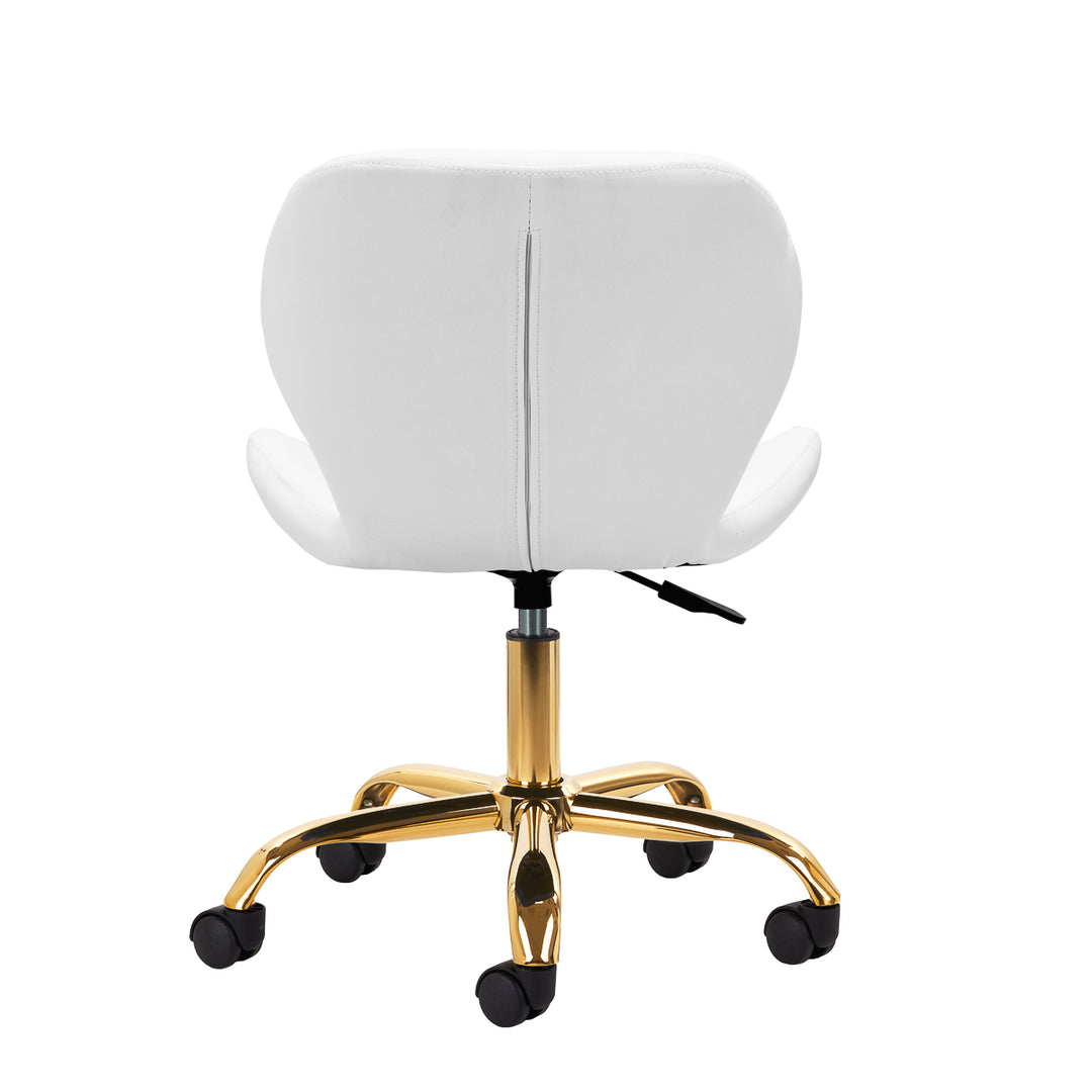 Taburett med hjul 4Rico QS-06 - Guld/Vit - bild 4