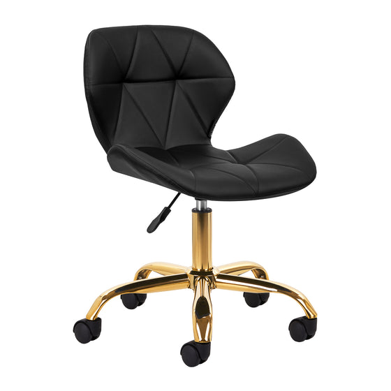Taburett 4Rico QS-06 Guld/Svart - Justerbar med hjul