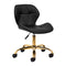 Taburett 4Rico QS-06 Guld/Svart - Justerbar med hjul