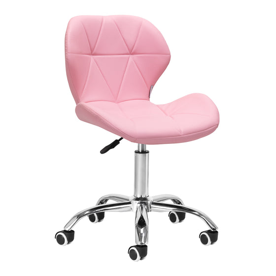 Taburett 4Rico QS-06 Rosa - Justerbar med hjul