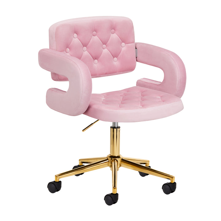 Taburett 4Rico QS-OF213G i sammet - Guld/Rosa