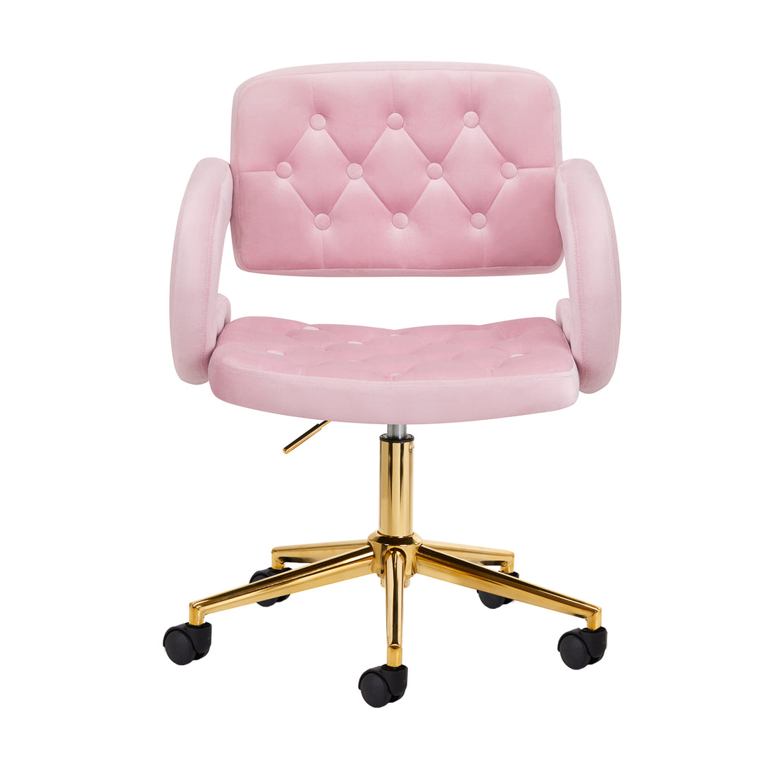 Taburett 4Rico QS-OF213G i sammet - Guld/Rosa - bild 2