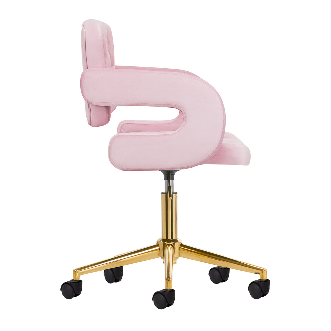 Taburett 4Rico QS-OF213G i sammet - Guld/Rosa - bild 4
