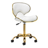 Taburett Gabbiano Q-4599 Guld/Vit - Justerbar med hjul