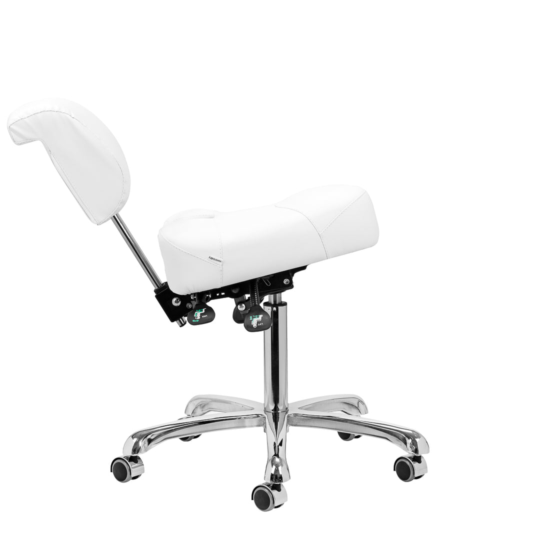 Taburett med ryggstöd Giovanni 1005 Tiltbar - Vit - bild 6