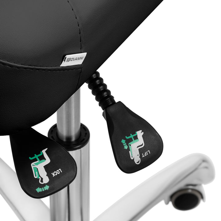 Taburett med ryggstöd Giovanni 1005 Tiltbar - Svart - bild 7