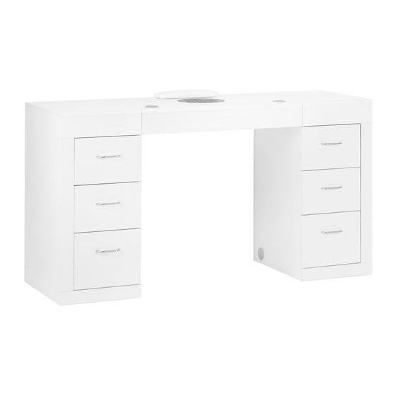 Manikyrbord 324 med Utsug Vit