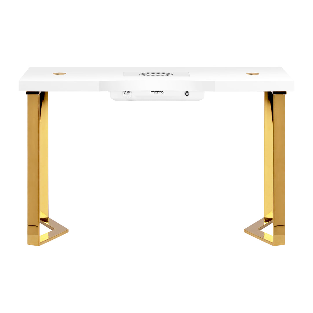 Nagelbord Momo 05 Guld-Vit med utsug - bild 2