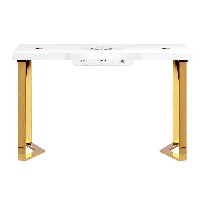Nagelbord Momo 05 Guld-Vit med utsug - bild 2