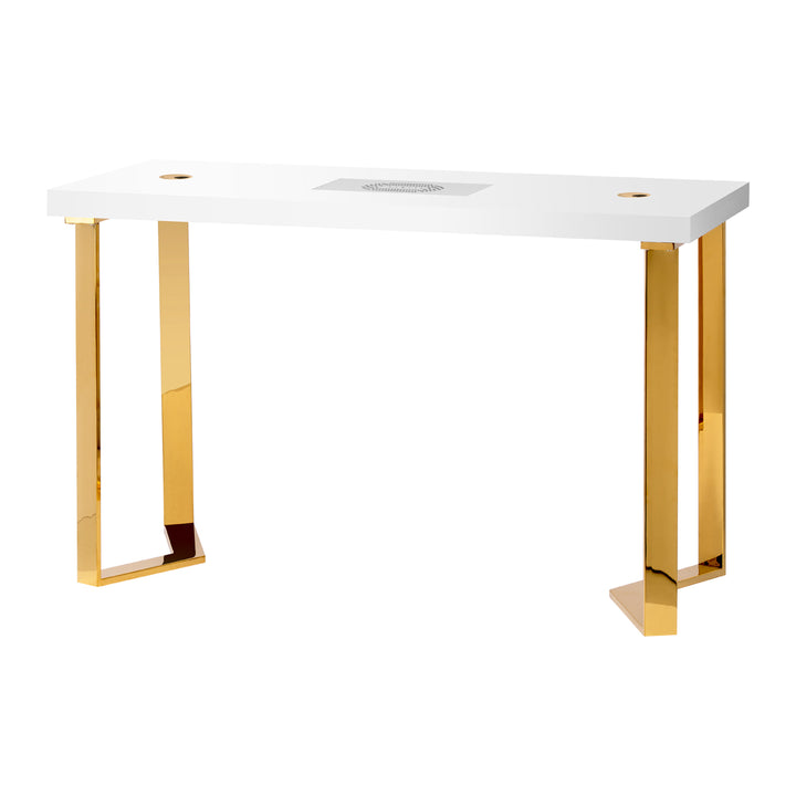 Nagelbord Momo 05 Guld-Vit med utsug - bild 3