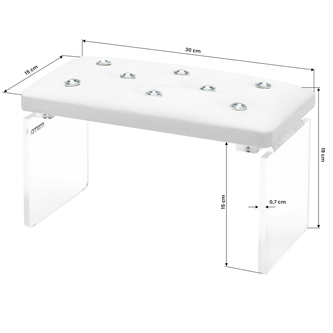 Armstöd manikyr Momo Diamond Vit Sammet - bild 4