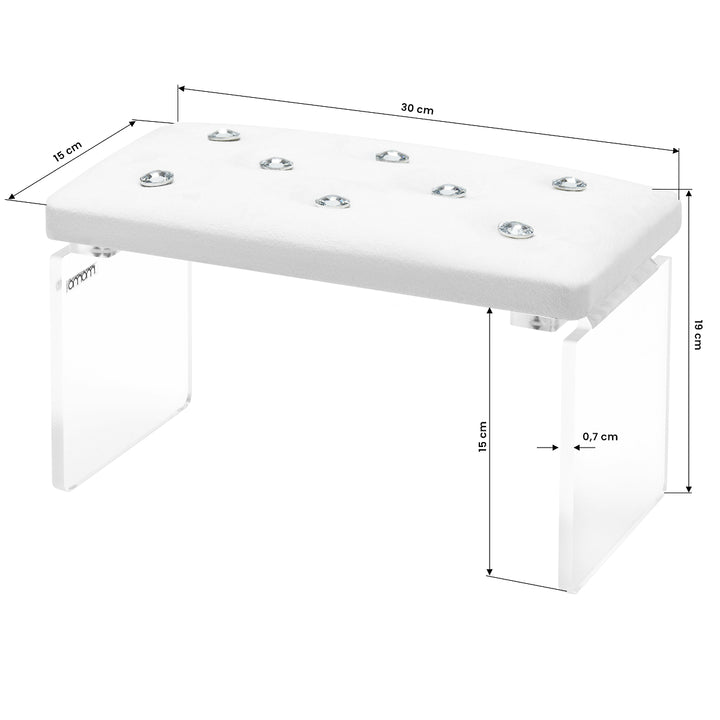 Armstöd manikyr Momo Diamond Vit Sammet - bild 4