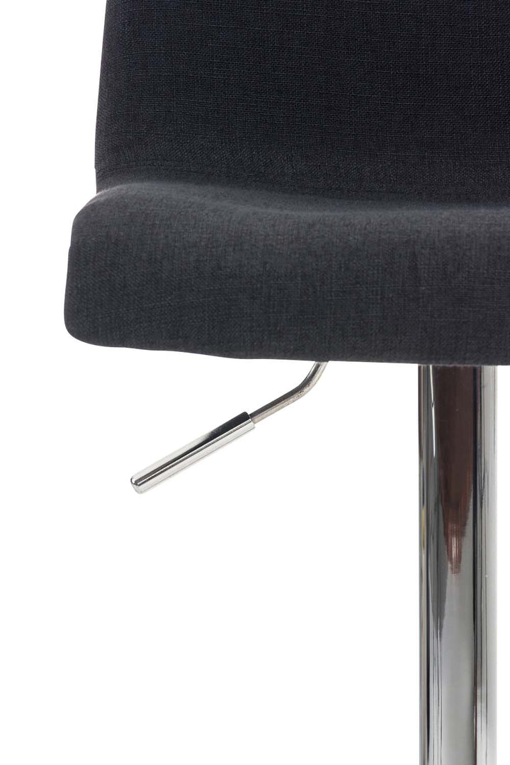 Barstol med ryggstöd Tyg Justerbar Vridbar 105 Svart - bild 6