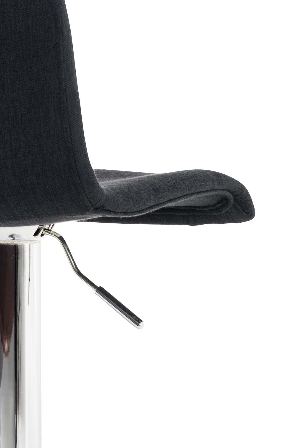 Barstol med ryggstöd Tyg Justerbar Vridbar 105 Svart - bild 8