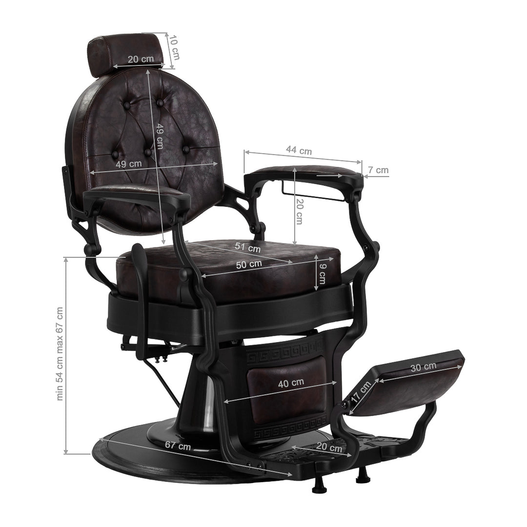 Barberarstol Gabbiano President - Brun - bild 17
