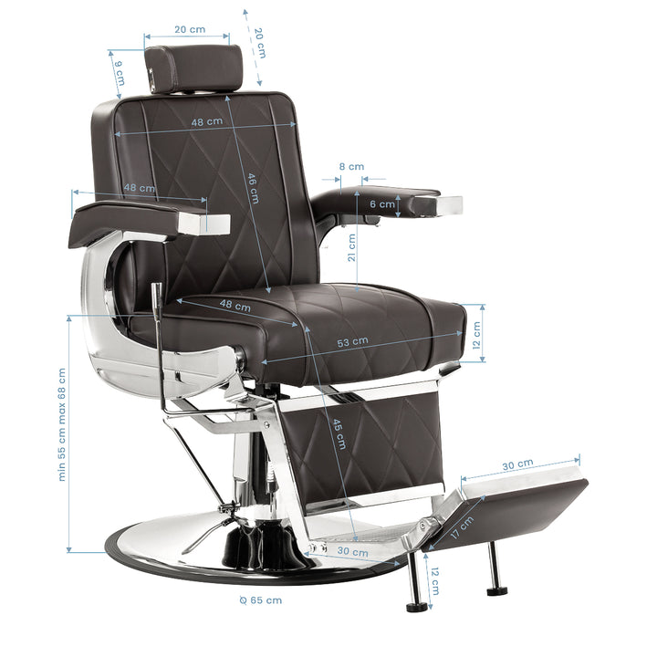 Barberstol Hair System BM88066 - Brun - bild 14