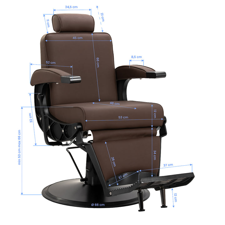 Barberarstol Gabbiano Continental - Brun - bild 17