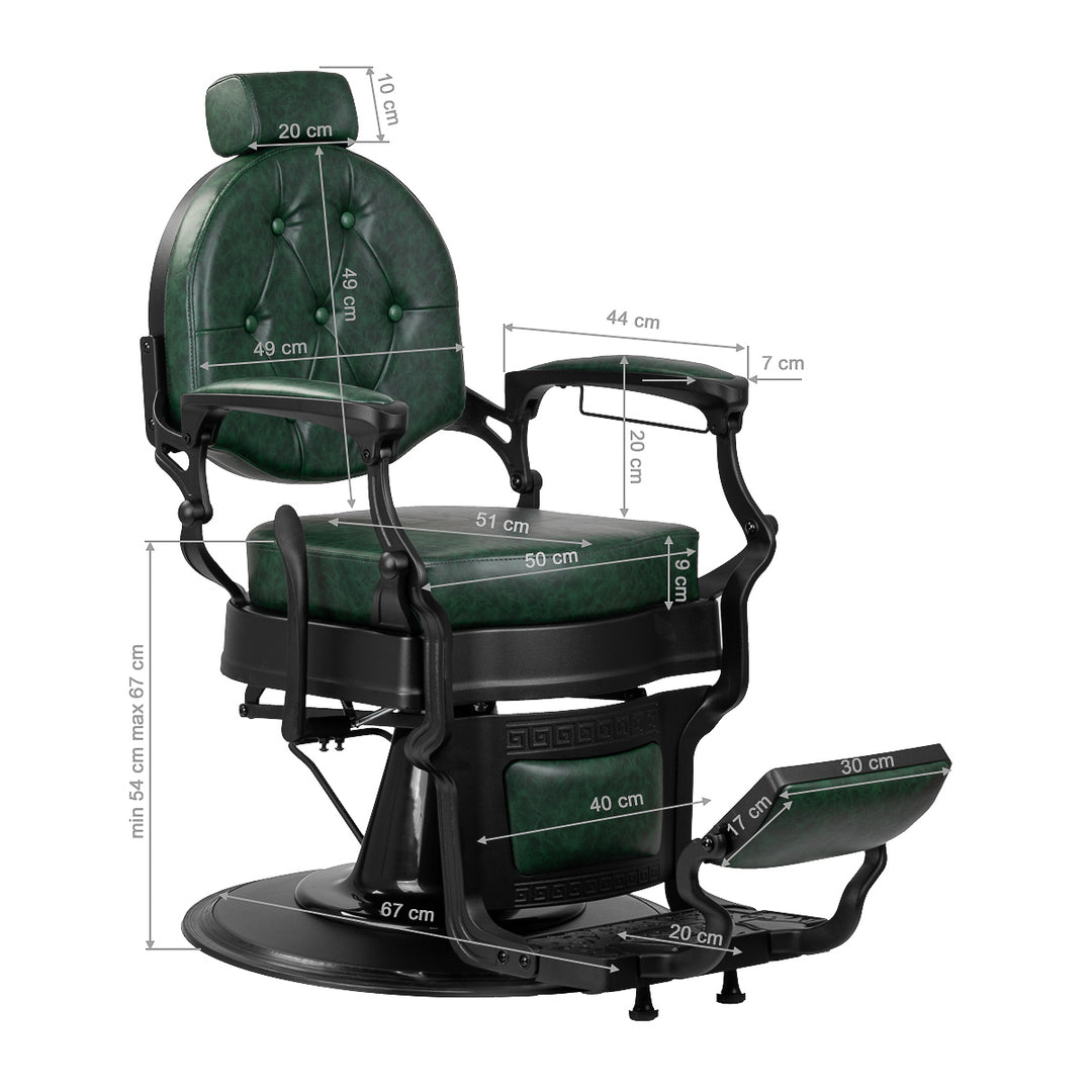 Barberarstol Gabbiano President - Grön/Svart - bild 17