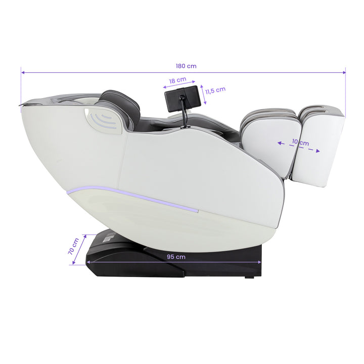 Massagestoel Elektrisch Sakura Maximus 809 3D Wit - afbeelding 20