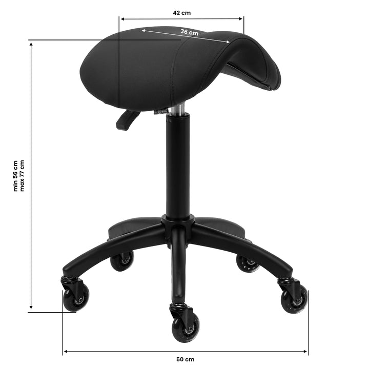 Sadelstol justerbar Gabbiano D032 Svart - bild 7