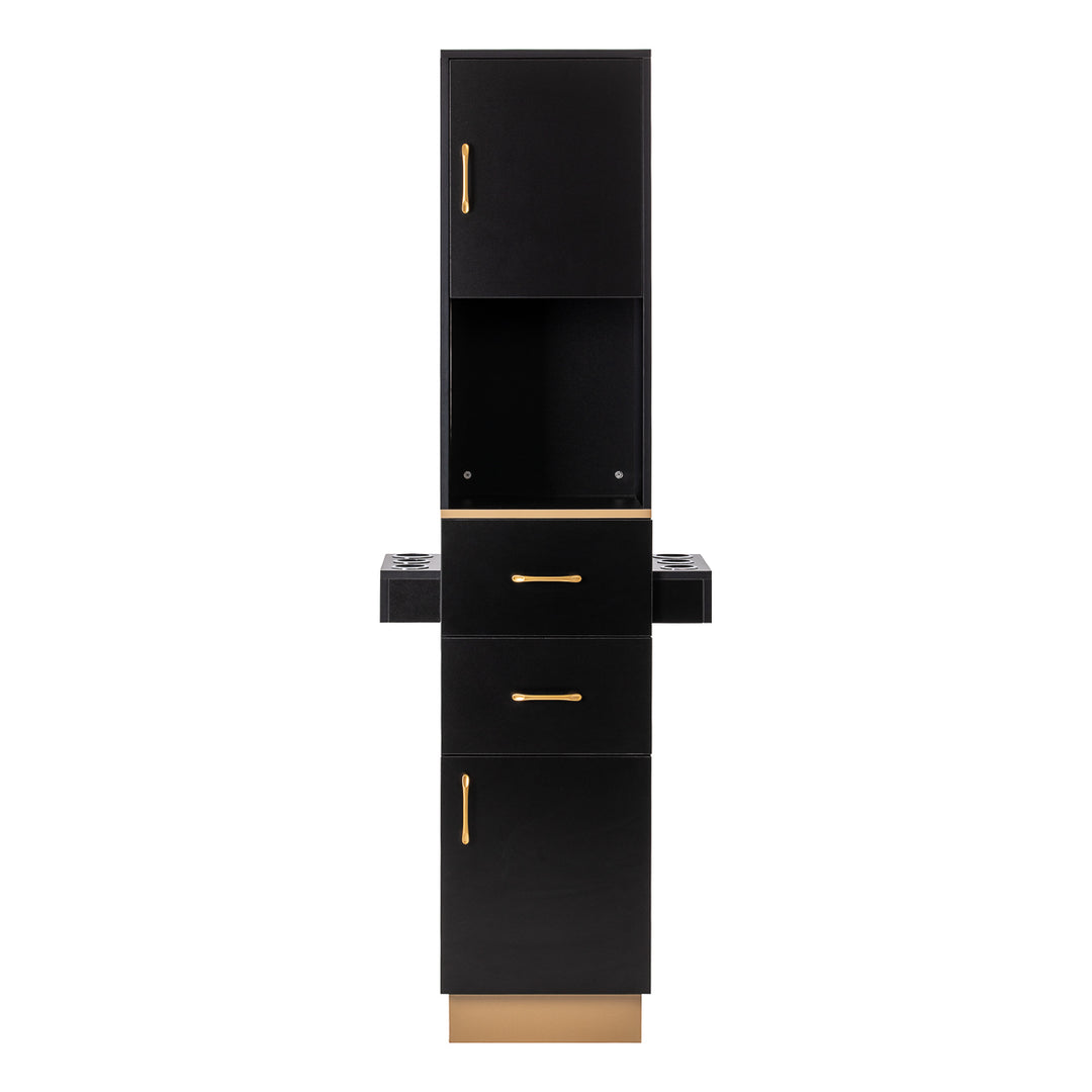 Kaptafel Kapperssalon Gabbiano Totem Zwart-Goud - afbeelding 3