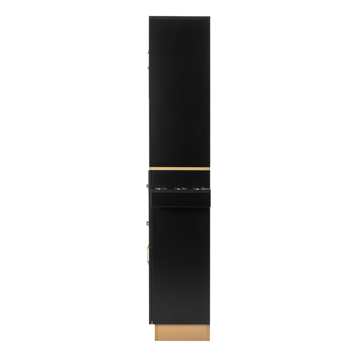 Kaptafel Kapperssalon Gabbiano Totem Zwart-Goud - afbeelding 4