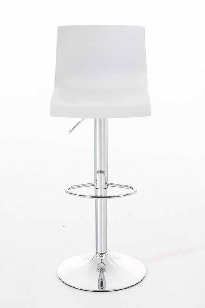 Set med 2 Barstolar med ryggstöd Plast Justerbar Vridbar 105 Vit - bild 2