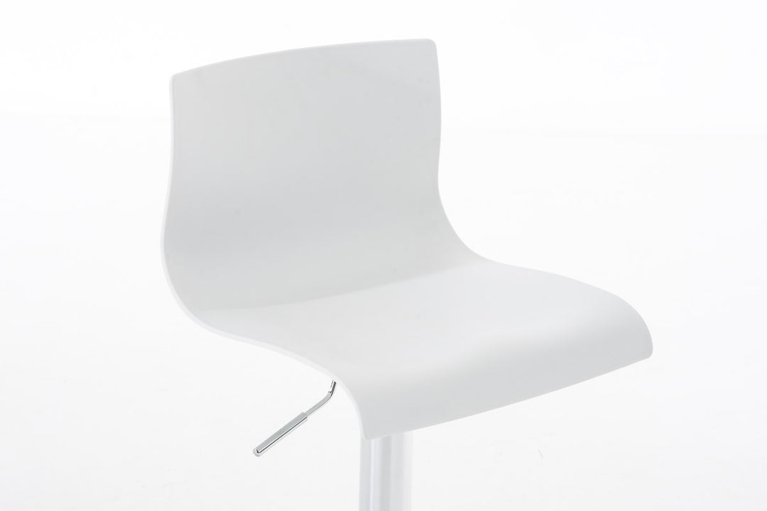 Set med 2 Barstolar med ryggstöd Plast Justerbar Vridbar 105 Vit - bild 5