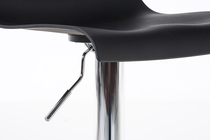 Set med 2 Barstolar med ryggstöd Plast Justerbar Vridbar 105 Svart - bild 6