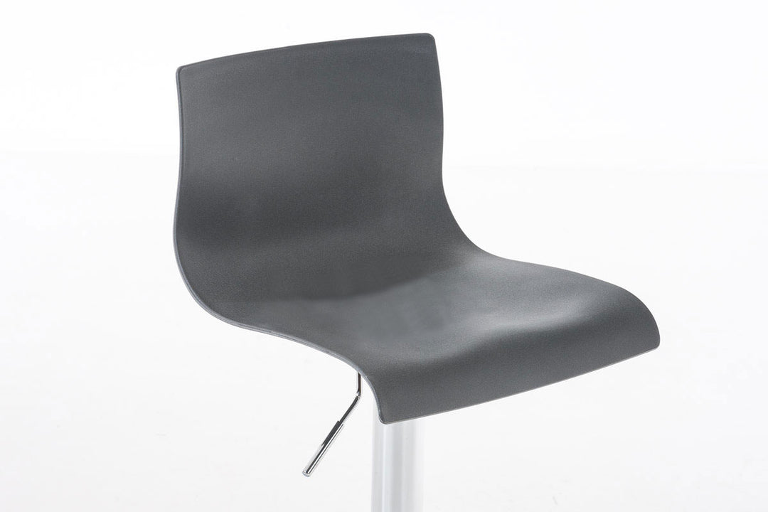 Set med 2 Barstolar med ryggstöd Plast Justerbar Vridbar 105 Grå - bild 5