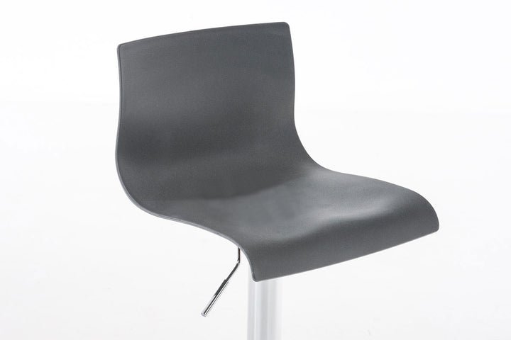 Set med 2 Barstolar med ryggstöd Plast Justerbar Vridbar 105 Grå - bild 5