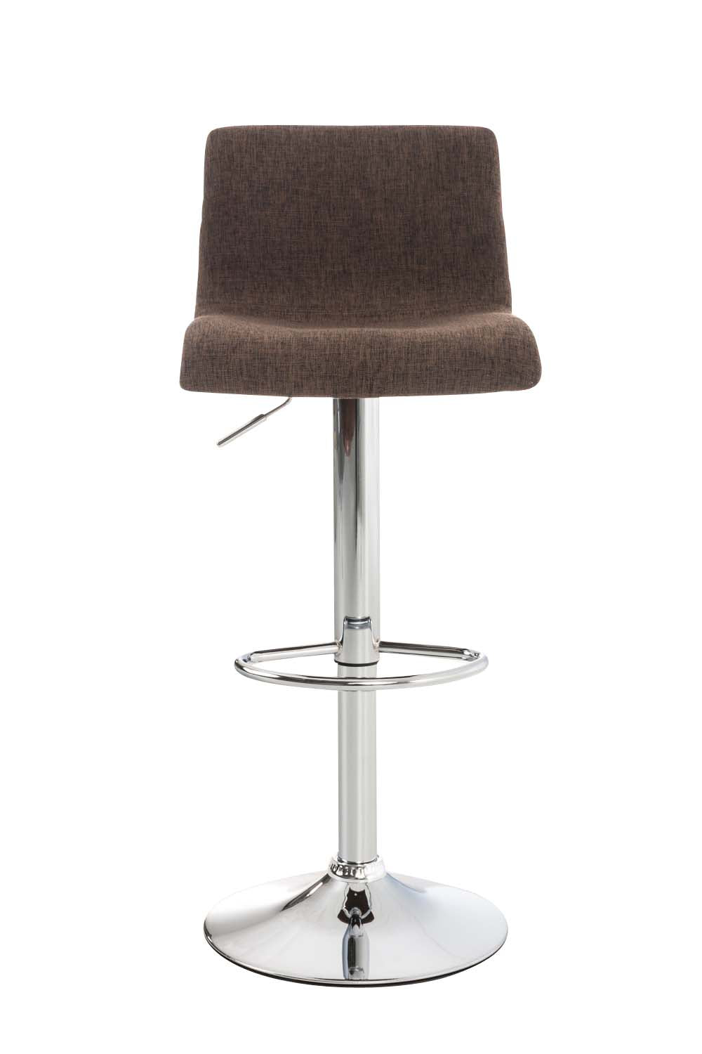 Set med 2 Barstolar med ryggstöd Tyg Justerbar Vridbar 105 Brun - bild 2