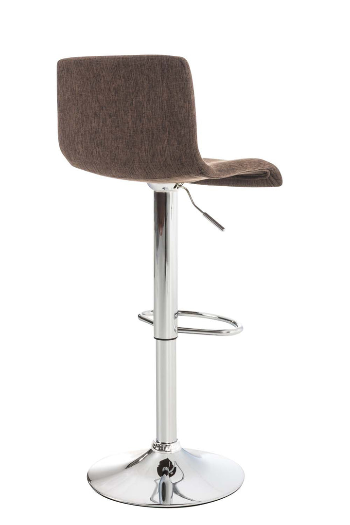 Set med 2 Barstolar med ryggstöd Tyg Justerbar Vridbar 105 Brun - bild 4