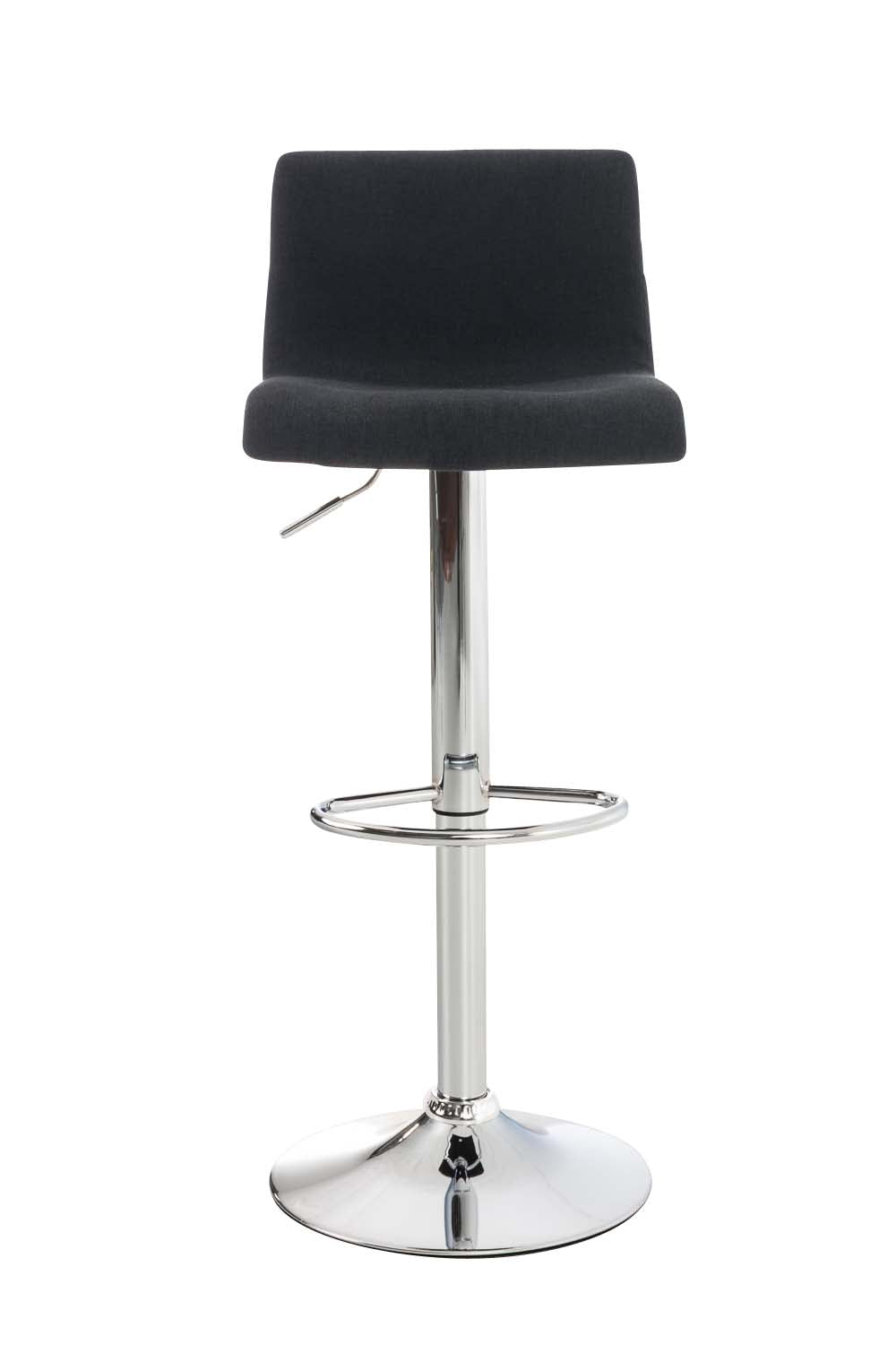 Set med 2 Barstolar med ryggstöd Tyg Justerbar Vridbar 105 Svart - bild 2