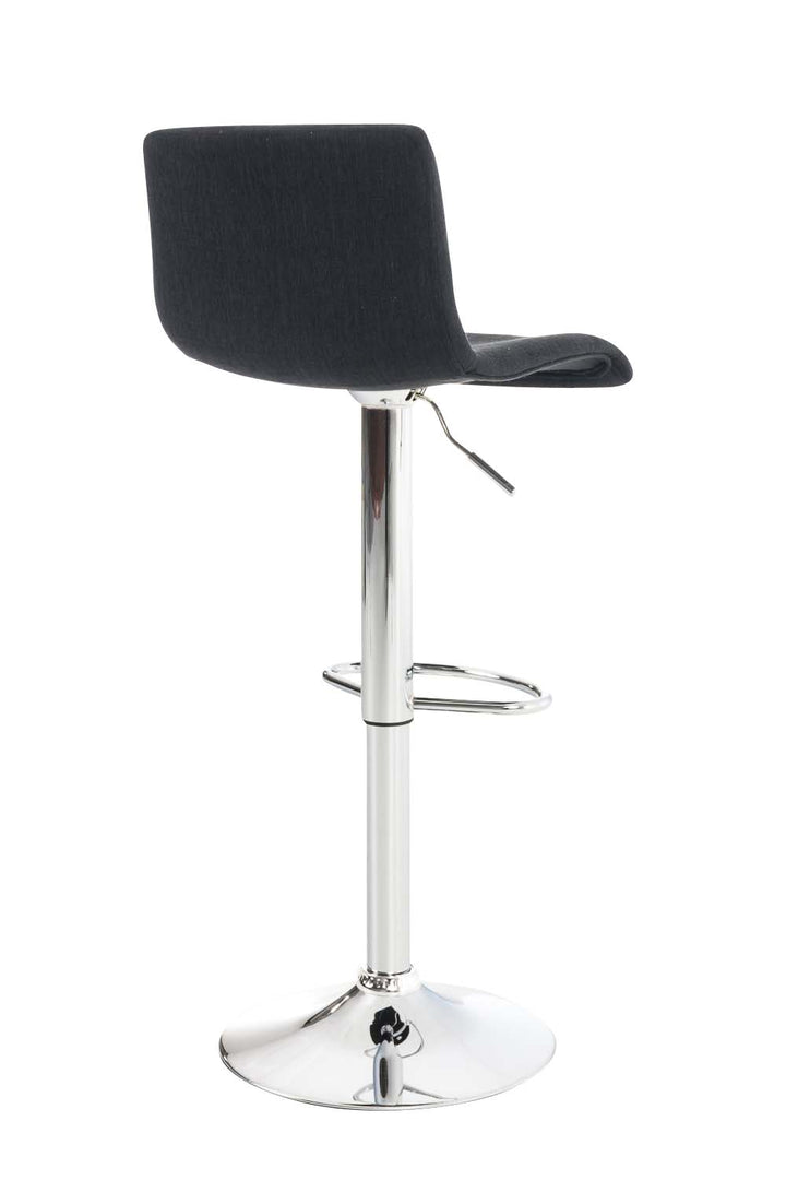 Set med 2 Barstolar med ryggstöd Tyg Justerbar Vridbar 105 Svart - bild 4