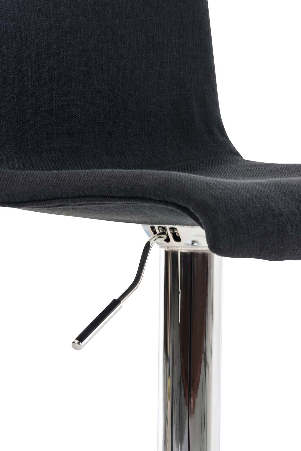 Set med 2 Barstolar med ryggstöd Tyg Justerbar Vridbar 105 Svart - bild 6