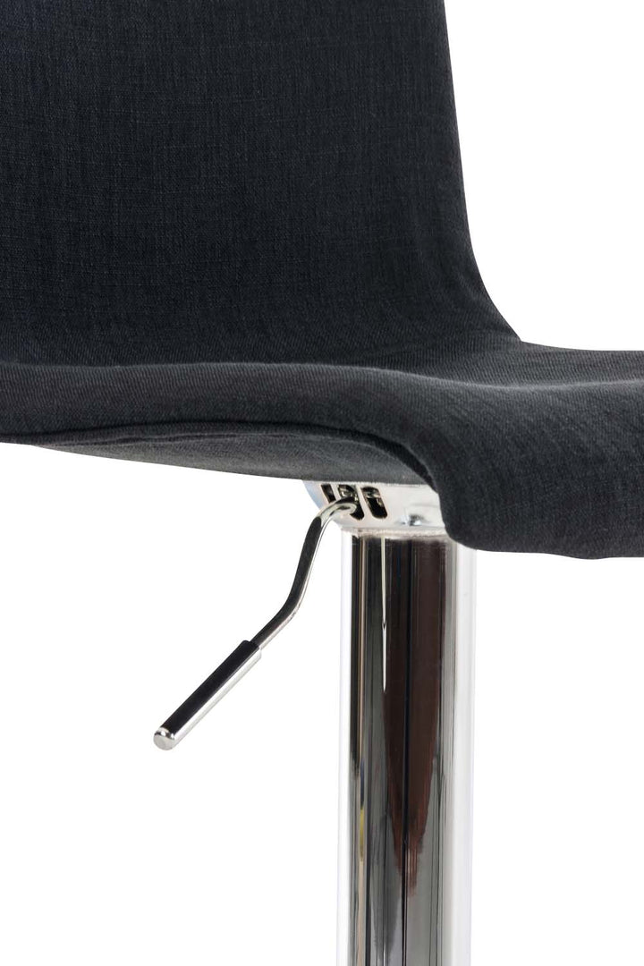 Set med 2 Barstolar med ryggstöd Tyg Justerbar Vridbar 105 Svart - bild 6