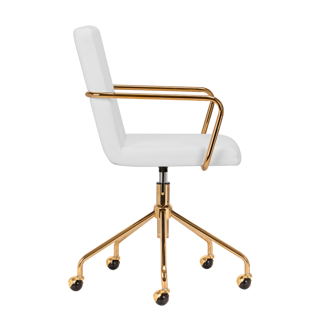Salongsstol med armstöd QS-OF211G Guld-Crème - bild 3