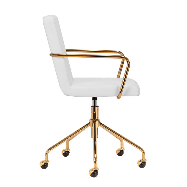 Salongsstol med armstöd QS-OF211G Guld-Crème - bild 3