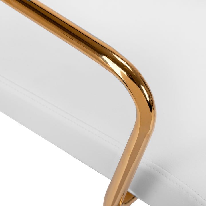 Salongsstol med armstöd QS-OF211G Guld-Crème - bild 5