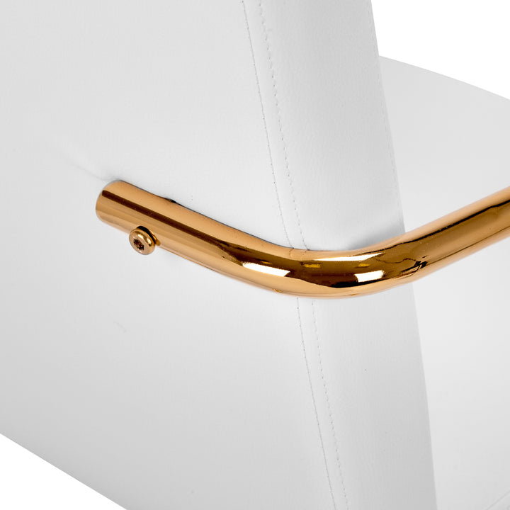 Salongsstol med armstöd QS-OF211G Guld-Crème - bild 8