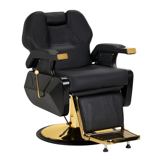 Barberstol Hair System New York Svart-Guld