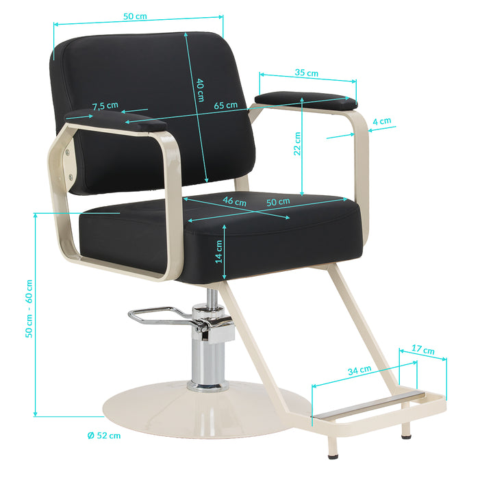 Frisörstol Omega Aurora Svart - bild 11